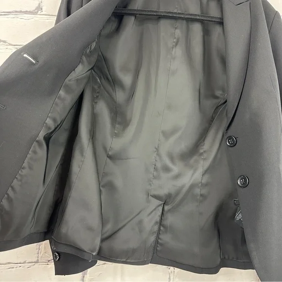 Theory Women’s Virgin Wool Nicholle 2 Sevona Black 2 Button Blazer Size 4 Career - Picture 5 of 11